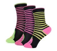 A2Z 4 Kids Girls Dog Fruit Stripe Socks 3 Pack Cotton Rich Everyday Wear UK | Dog Fruit Design Cotton Rich Socks 3 Pack for School Play and Daily Wear UK