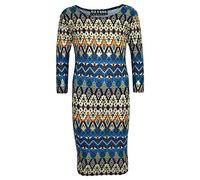 A2Z 4 Kids Girls Dress Kids Aztec Foil Print Bodycon - Midi Dress Aztec Foil Teal 9-10