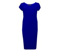 A2Z 4 Kids Girls Dresses Plain Short Sleeves Cap Slim Fit Stretch Bodycon Midi Maxi Comfortable Summer Party Fashion Dress Top Age 5-13 Years Royal Blue