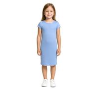 A2Z 4 Kids Girls Dresses Plain Short Sleeves Cap Slim Fit Stretch Bodycon Midi Maxi Comfortable Summer Party Fashion Dress Top Age 5-13 Years