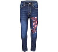 A2Z 4 Kids Girls Embroidered Denim Skinny Jeans Faded Stretch Jegging Pants | Decorative Stitch Comfort Trousers Casual Fashion Outfit Ages 5 to 13 Years