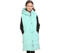 A2Z 4 Kids Girls Gilet Down Vest Fashion Oversized Hooded Quilted Padded Gilet Long Line - Gilet 934 Mint 11-12