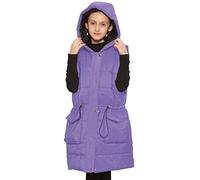 A2Z 4 Kids Girls Gilet Down Vest Fashion Wind Proof Zip Up Long Sleeveless Jacket Coat Oversized Hooded Quilted Gilet Padded Long Line Vest Jacket Coat Urban Coat Age 7-13 Years
