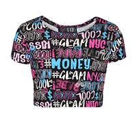 A2Z 4 Kids Girls Graffiti Skater Dress Comfortable Crop Top Style Dress with Legging - Cool Graffiti Crop Top 9-10