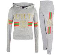 A2Z 4 Kids Girls Guilty Print Hooded - Guilty Hooded Set Grey 11-12