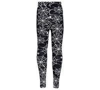 A2Z 4 Kids Girls Halloween Leggings Stretchy Spider Web Skull Print Fancy Dress Costume - Legging Halloween Spider Web Print 11-12