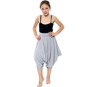 A2Z 4 Kids Girls Harem Trousers Ali Baba Pants Lightweight Tie Dye & Plain - Harem Skirt Grey 9-10