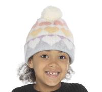A2Z 4 Kids Girls Hats Ombre Hearts Knitted Pom Pom Beanie Soft Fleece Warm Cosy - Hat KH1021 Hearts 7-10