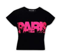 A2Z 4 Kids Girls I Love - Paris Crop Top Black 13