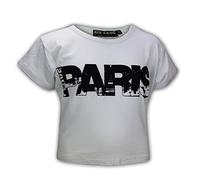 A2Z 4 Kids Girls I Love - Paris Crop Top White 7-8