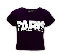 A2Z 4 Kids Girls I Love Paris Fashion Trendy - Paris Crop Top Purple 7-8
