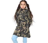 A2Z 4 Kids Girls Jacket Camouflage Parka Jacket Faux Fur Hooded Coat Drawstring Waist Comfortable Windproof Cold Weather Warm Winter Outdoor Activities Girls Age 5-13 Years