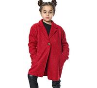 A2Z 4 Kids Girls Jacket Sherpa Coat Fleece Sherpa Lined Jacket Wool Lightweight - Jacket JK26 Red 5-6