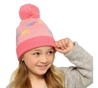 A2Z 4 Kids Girls Jacquard Bobble Beanie Knitted Pom Pom Hat Soft - Hat KH1069 Pink Onesie