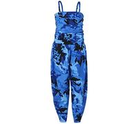 A2Z 4 Kids Girls Jumpsuit Kids Plain Color Trendy Playsuit - Plain Jumpsuit Camo Blue 9-10