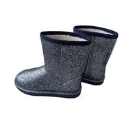 A2Z 4 Kids Girls & Ladies Warm Rain Boots Matching Mums & Daughters PVC - Boots Mettalic Navy 12 UK Child