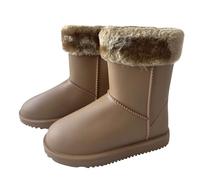 A2Z 4 Kids Girls Ladies Warm Rain Boots with Faux Fur Lining Waterproof - Boots Furry Brown 2 UK