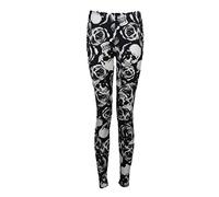 A2Z 4 Kids Girls Legging Comic Graffiti Floral Leopard - Legging Skull & Roses 7-8