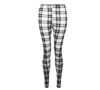 A2Z 4 Kids Girls Legging Comic Graffiti Floral Leopard - Legging Tartan Black & White 5-6