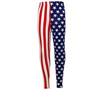 A2Z 4 Kids Girls Legging Comic Graffiti Floral Leopard - Legging USA Flag 9-10
