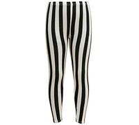 A2Z 4 Kids Girls Legging Comic Graffiti Floral Leopard - Legging Vertical Stripes B & W 9-10