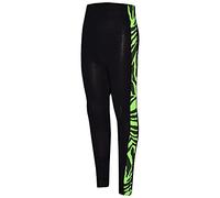 A2Z 4 Kids Girls Legging Zebra Print Panelled Trendy Party Fashoon Dance Stretchy Pants - Legging Zebra Panel Neon Green 5-6