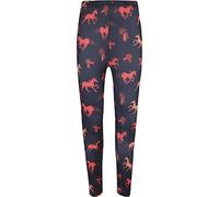 A2Z 4 Kids Girls Leggings with Horses Print Soft Stretchy Comfortable Fashion - Legging 666 Black 11-12