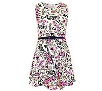 A2Z 4 Kids Girls Love Comic Graffiti Print Leggings, Skater Dress - Love Graffiti Skater Dress 11-12
