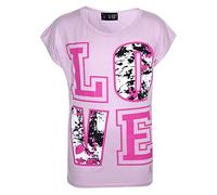 A2Z 4 Kids Girls Love Print Crop Top & Splash Print Fashion T-Shirt Soft Comfortable Short Sleeve Tank Top for Ages 5-13 Years Baby Pink