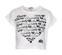 A2Z 4 Kids Girls Love T Shirt Soft Feel Comfortable Summer Fashionable Outfit Casual Clothing Sets Age 5-13 Years White