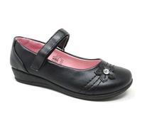A2Z 4 Kids Girls Mary Jane Classic Shoes PU Leather Back to School Shoes T Bar Flats Shoes - SCH Shoes AZ31061 Black 10 UK Ch