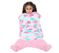 A2Z 4 Kids Girls Mermaid Tail Blanket Soft Fleece Sleeping Blanket Mermaid Pink One Size