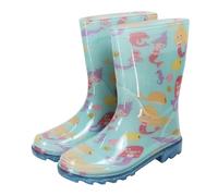 A2Z 4 Kids Girls Mermaid Wellington Boots Childrens Waterproof PVC Rain Boots - Wellies 1418 Mermaid 2 UK