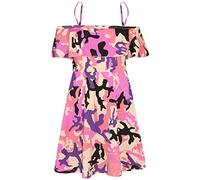 A2Z 4 Kids Girls Off Shoulder Skater Dress Party Wear Age 5-193
