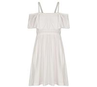 A2Z 4 Kids Girls Off Shoulder Skater Outfit Stylish and Trendy Party Wear - PlainOff Shoulder Dress Cream 13