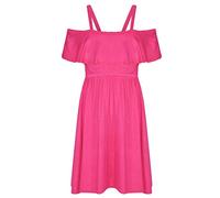 A2Z 4 Kids Girls Off Shoulder Skater Outfit Stylish and Trendy Party Wear - PlainOff Shoulder Dress Pink 11-12