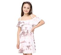 A2Z 4 Kids Girls Off Shoulder Skater Outfit Stylish and Trendy Party Wear - Tiedye 250 Off Shoulder Rust._13