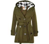 A2Z 4 Kids Girls Parka Jacket Hooded Trench Coat Wool Blends Warm Padded Jacket - Jacket 007 Olive 9-10