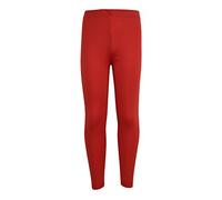 A2Z 4 Kids Girls Plain Legging Dance Fashion Leggings - New Legging Red 11-2