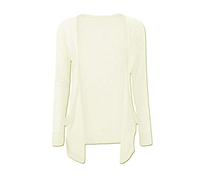 A2Z 4 Kids Girls Plain Open Boyfriend Cardigan Long Sleeves - Boy Friend Cream 3-4.1