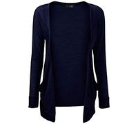 A2Z 4 Kids Girls Plain Open Boyfriend Cardigan Long Sleeves - Boy Friend Navy 3-4