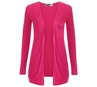 A2Z 4 Kids Girls Plain Open Boyfriend Cardigan Long Sleeves - Boy Friend Pink 7-8.1