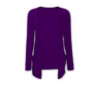 A2Z 4 Kids Girls Plain Open Boyfriend Cardigan Long Sleeves - Boy Friend Purple 13.1