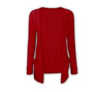 Kids Girls Plain Open Boyfriend Cardigan Long Sleeves Fashion Top New Age 2-13 Years Red