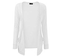 A2Z 4 Kids Girls Plain Open Boyfriend Cardigan Long Sleeves - Boy Friend White 11-12.1