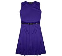 A2Z 4 Kids Girls Plain Skater Dress Party Fashion Summer - New Skater Dress Purple 13