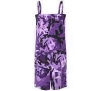 A2Z 4 Kids Girls Plain Summer - Plain Playsuit Camo Purple 11-12