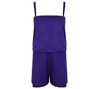 A2Z 4 Kids Girls Plain Summer - Plain Playsuit Purple 11-12