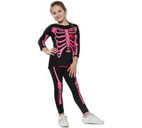 A2Z 4 Kids Girls Printed Top and Leggings Set Long Sleeve Soft Stretch Two Piece Clothing Casual Everyday Outfit Black Neon Green Pull On Comfortable Age 5-13 Years