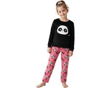A2Z 4 Kids Girls Pyjamas 2 Piece Soft Fluffy Fleece Loungewear Panda - PJS 278 Panda 3-4